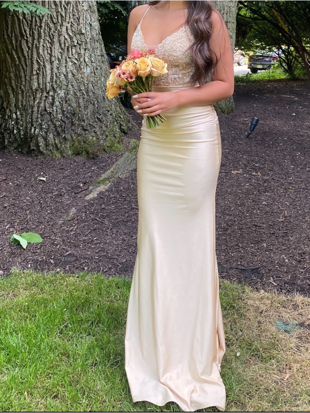La Femme Gold dress